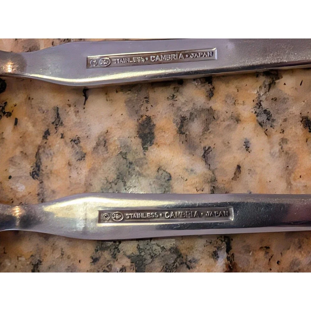 Vintage Hanford Forge Cambria Stainless Flatware Set 6 Japan 1960s 70s